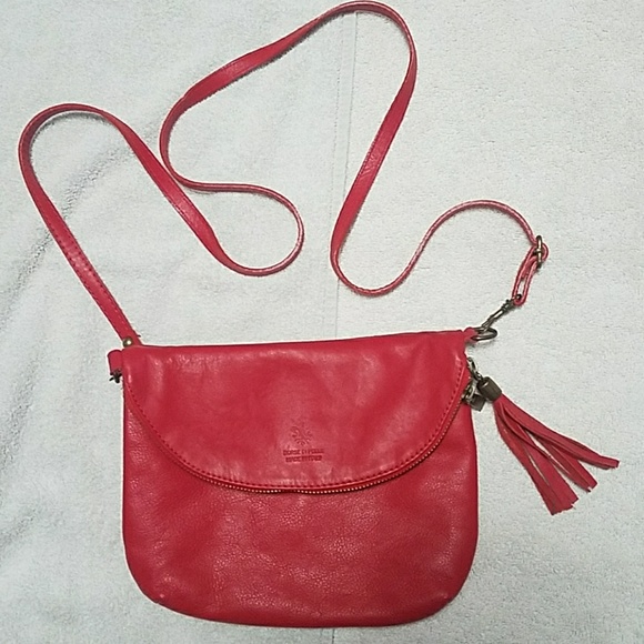 Borse In Pelle Handbags - Borse In Pelle Red Leather Cross Body Purse
